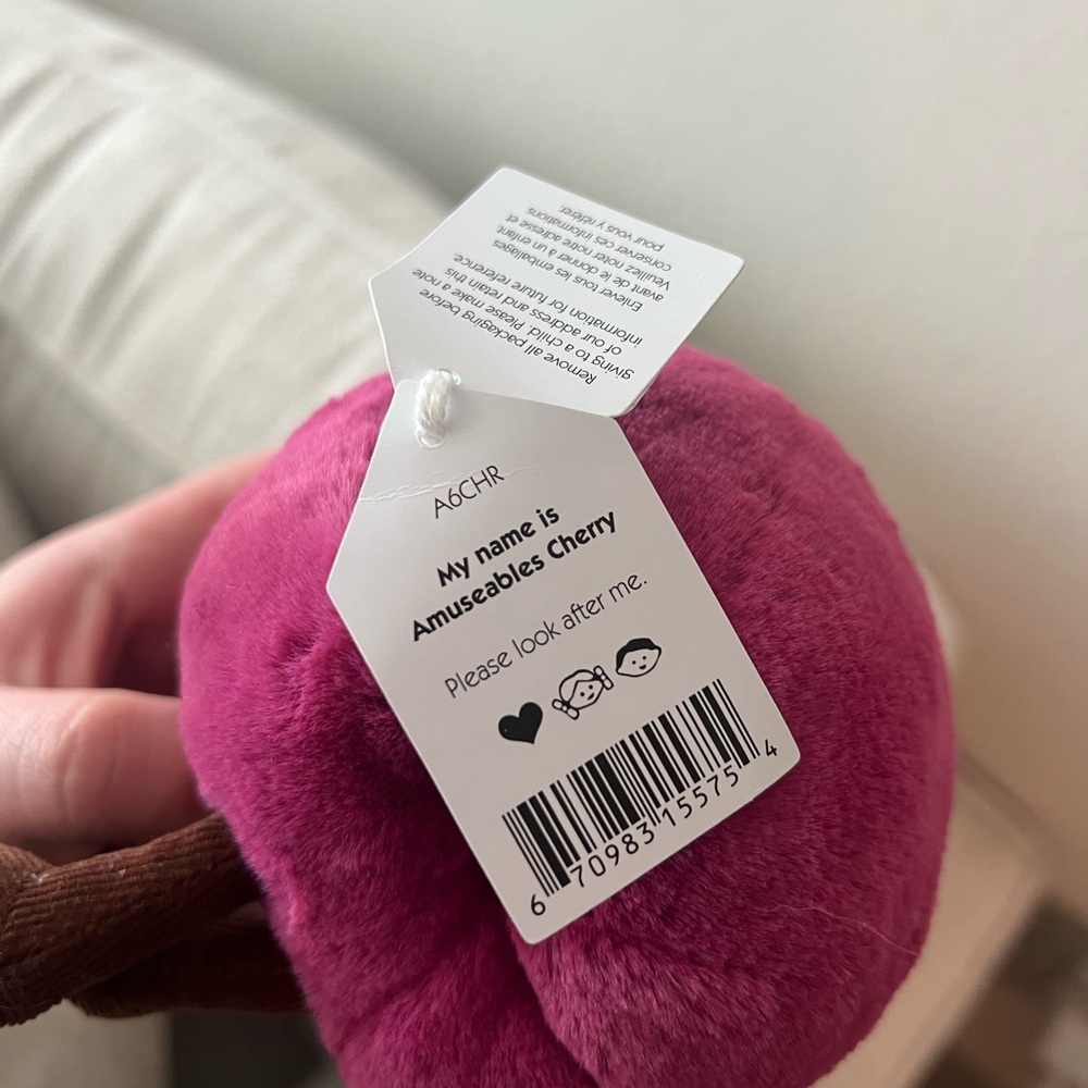 Jellycat Amuseables Cherry Plush - Picture 2 of 2